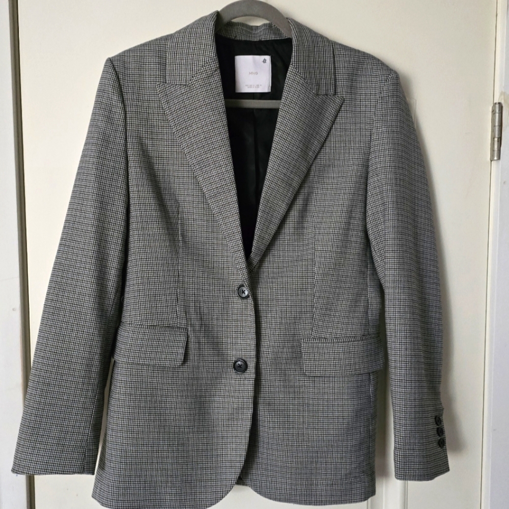 Mango Plaid Blazer